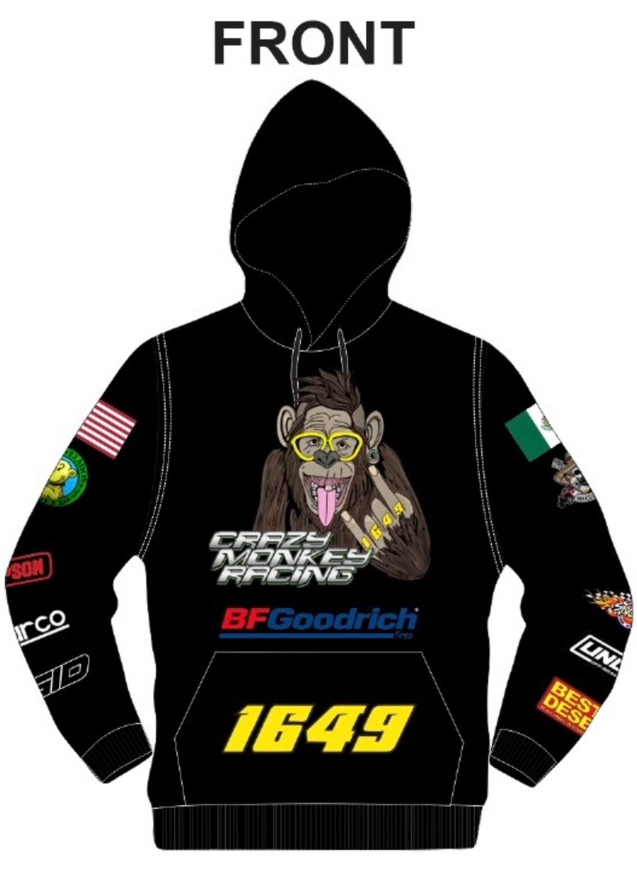 VIP CRAZY MONKEY RACING HOODIE